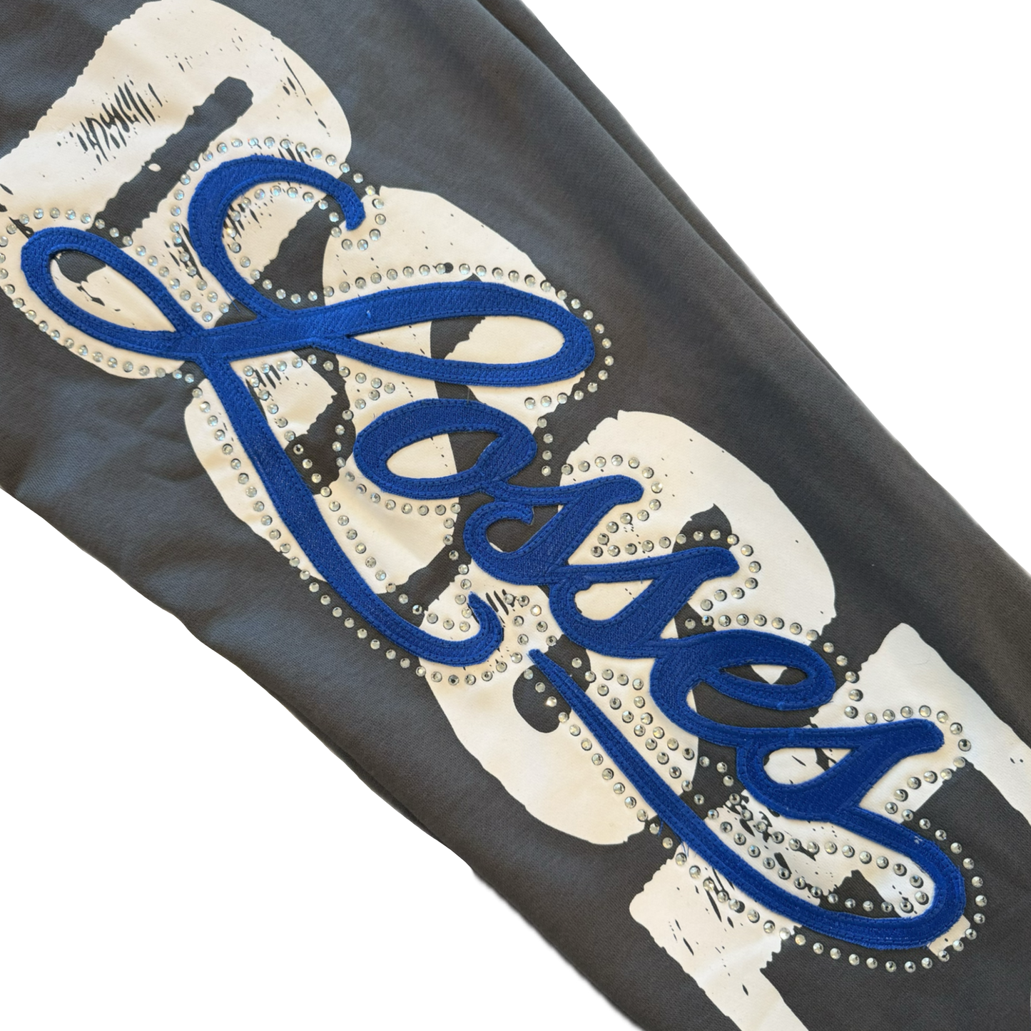 BLUE RHINESTONE SWEATPANTS