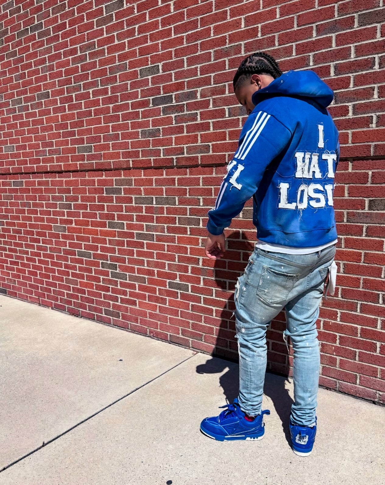 BLUE I HATE LOSING ZIP-UP