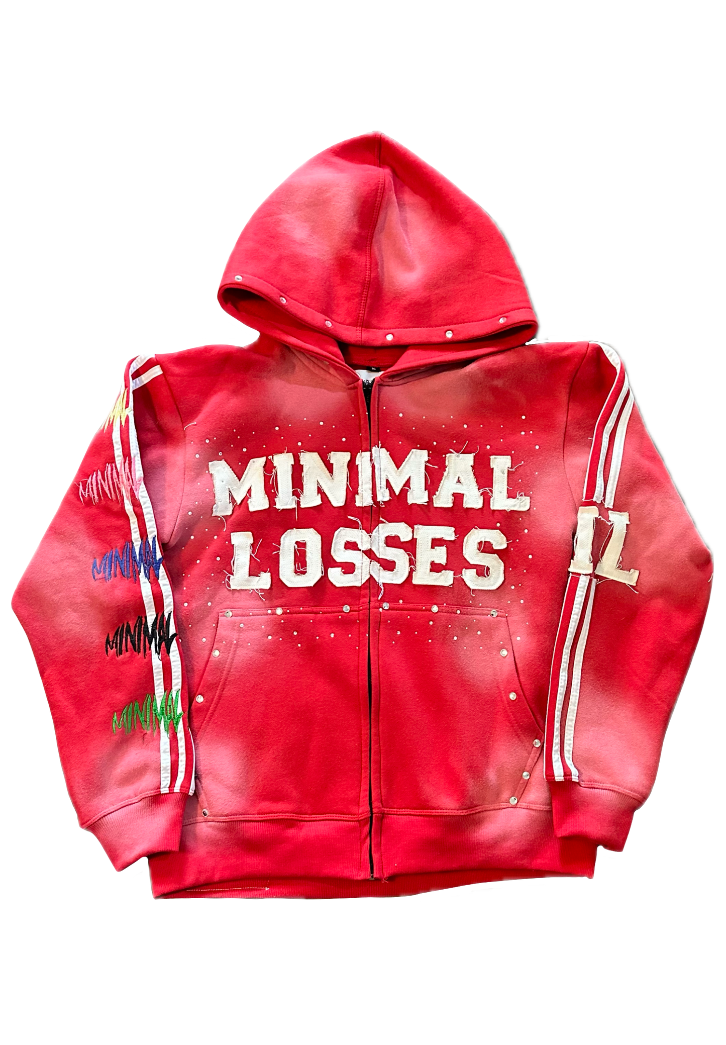 RED I HATE LOSING ZIP-UP