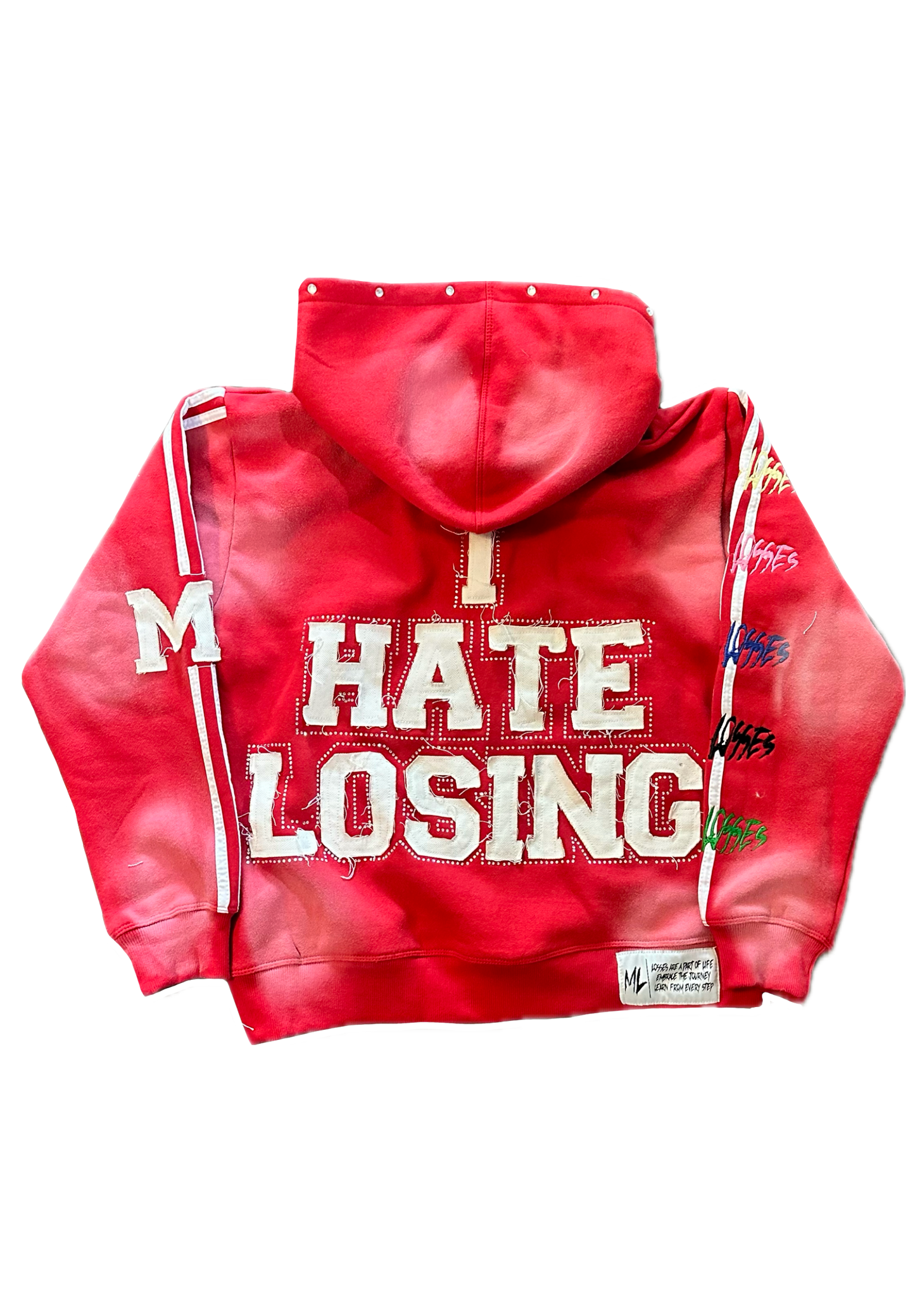 RED I HATE LOSING ZIP-UP