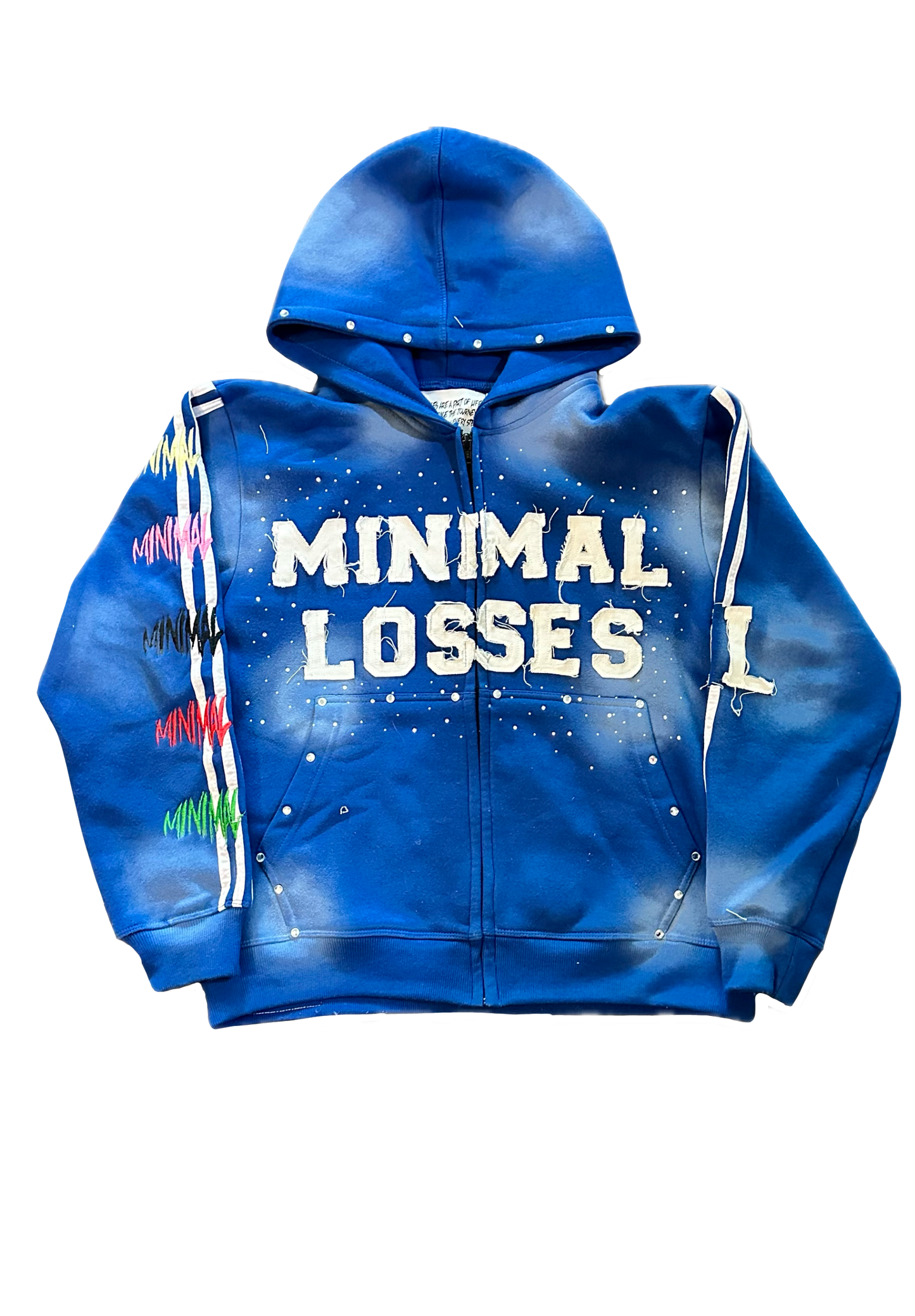 BLUE I HATE LOSING ZIP-UP