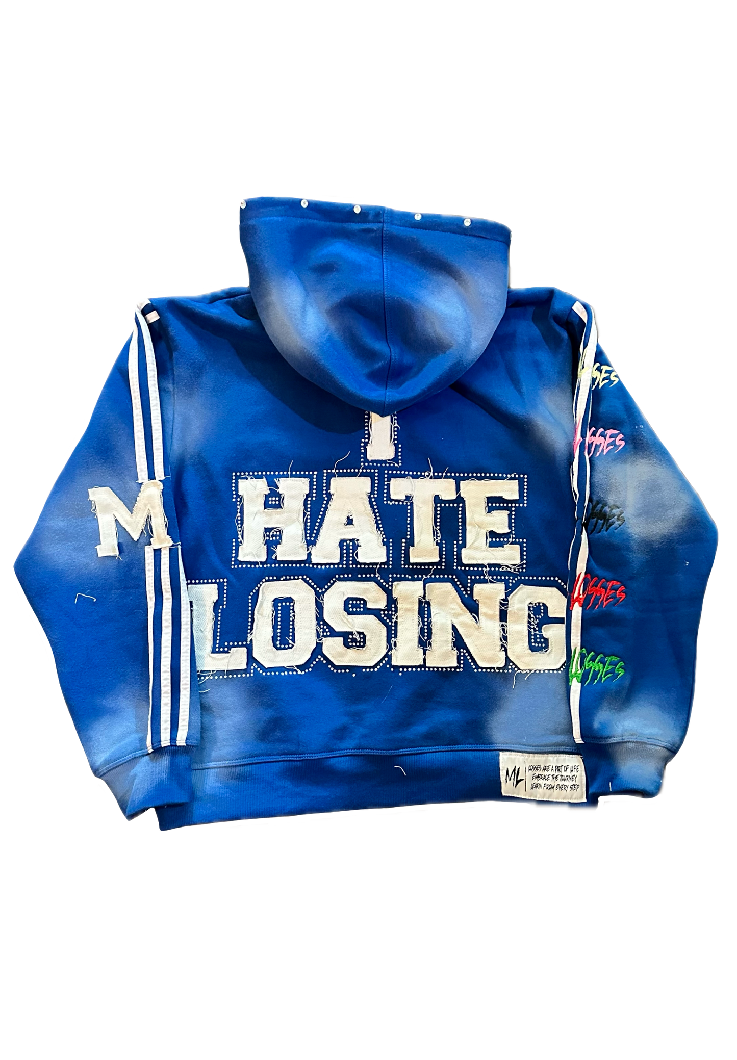 BLUE I HATE LOSING ZIP-UP