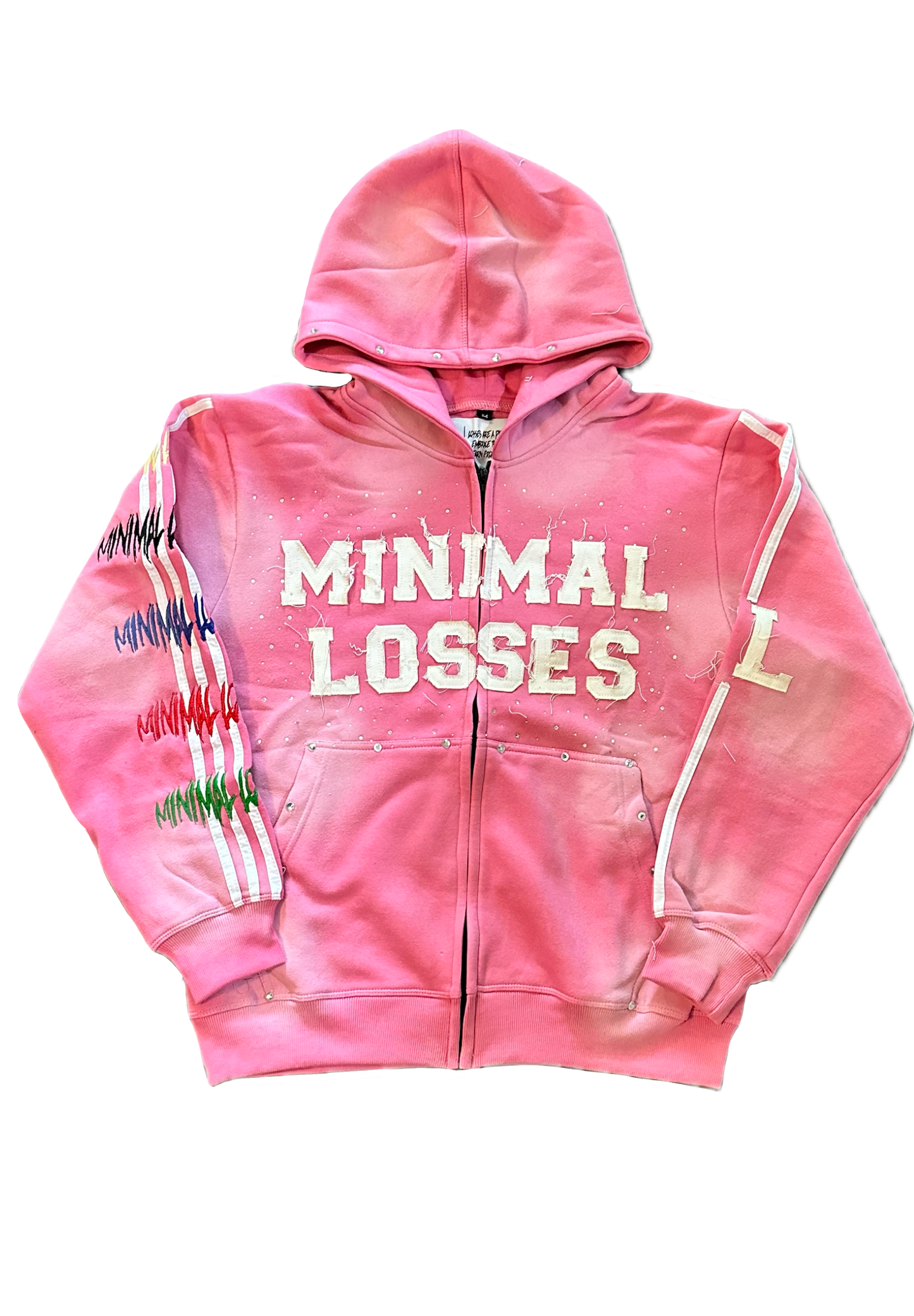 PINK I HATE LOSING ZIP-UP