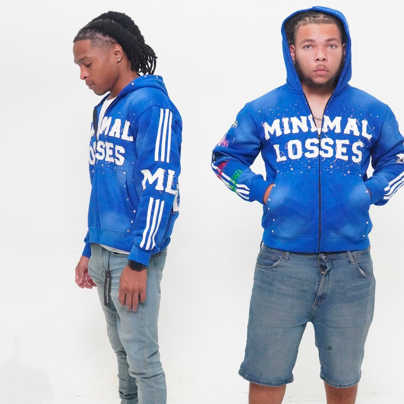 BLUE I HATE LOSING ZIP-UP