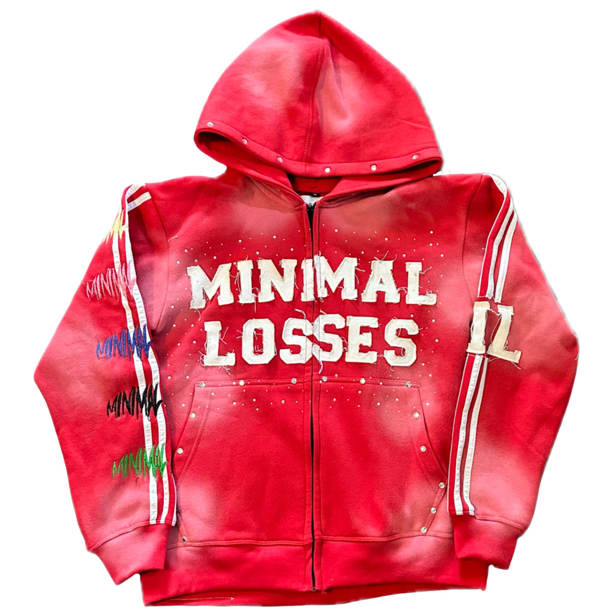 RED I HATE LOSING ZIP-UP – Minimal Losses