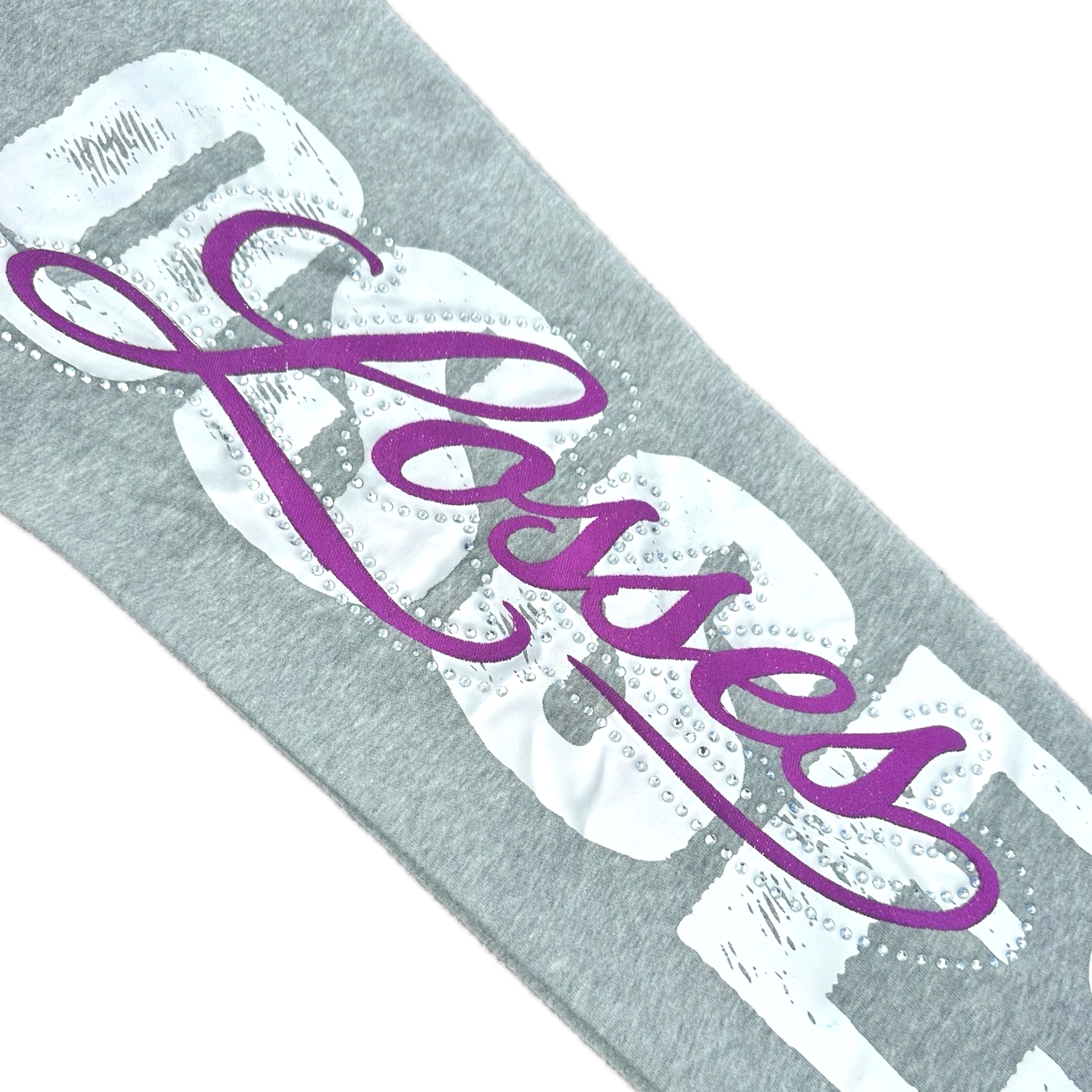 PURPLE RHINESTONE SWEATPANTS