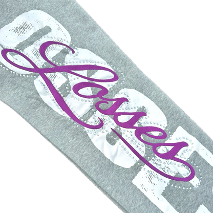 ML Purple Rhinestone Sweatpants