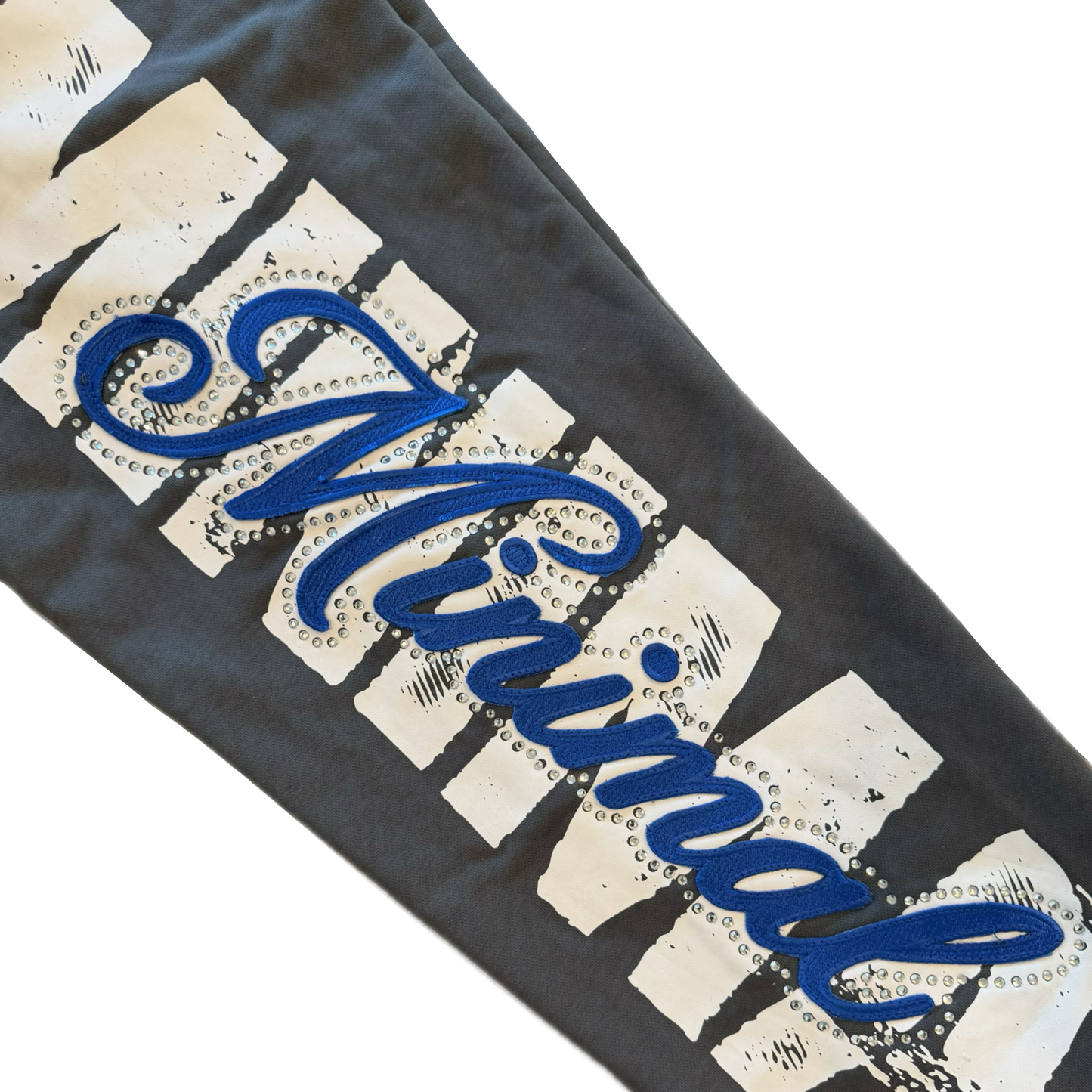 ML Blue Rhinestone Sweatpants