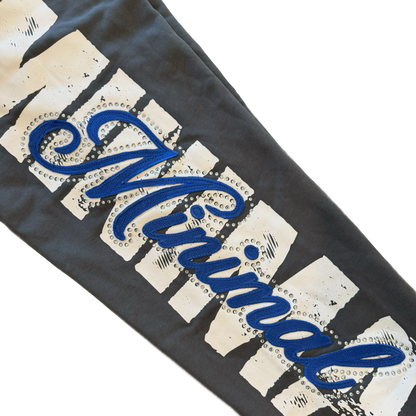 ML Blue Rhinestone Sweatpants