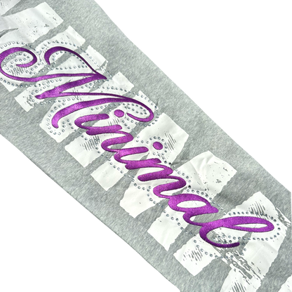ML Purple Rhinestone Sweatpants