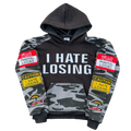 “I Hate Losing” Patchwork Hoodie