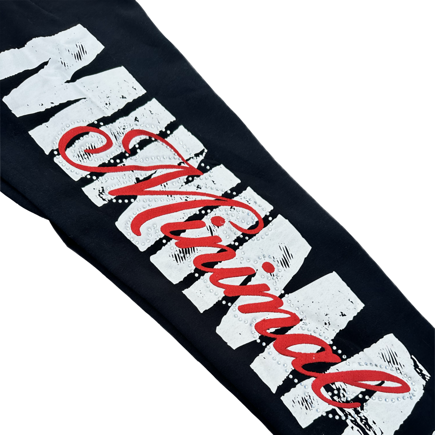 ML Red Rhinestone Sweatpants