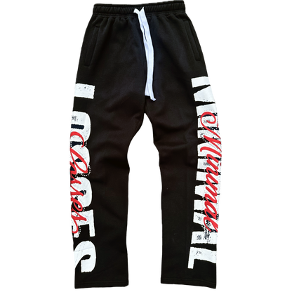 ML Red Rhinestone Sweatpants