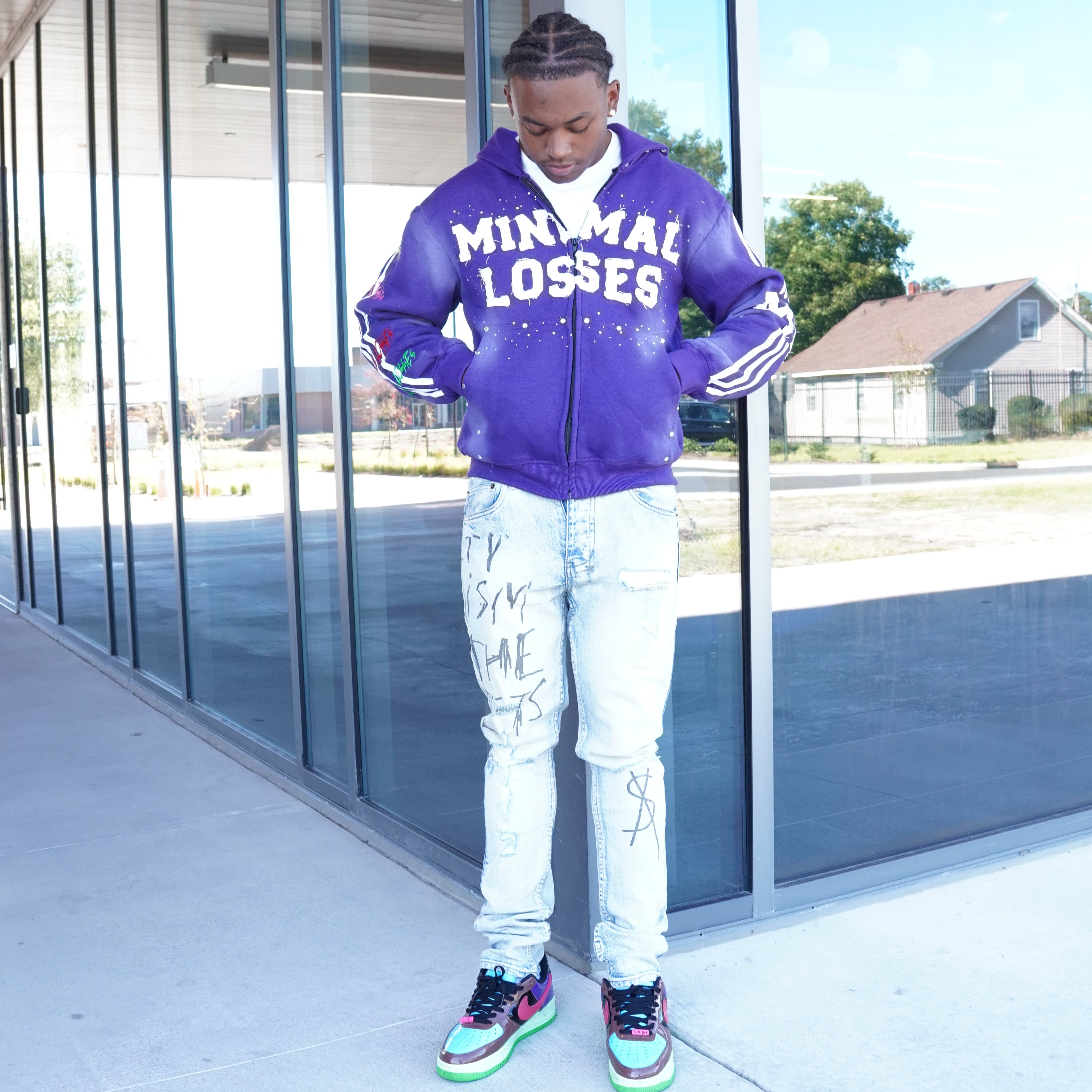 PURPLE I HATE LOSING ZIP-UP