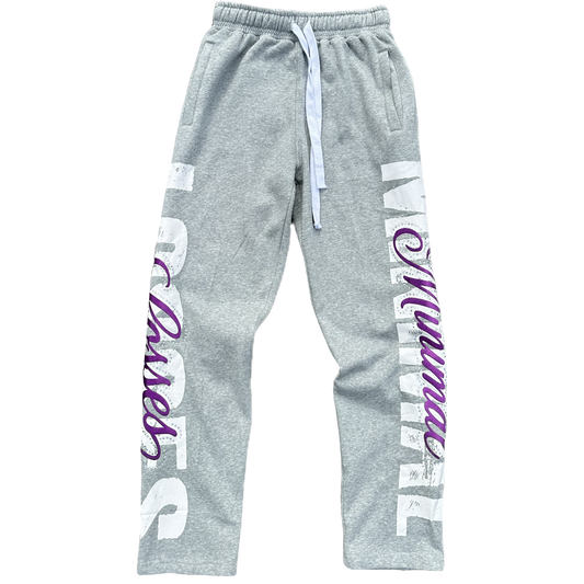 ML Purple Rhinestone Sweatpants