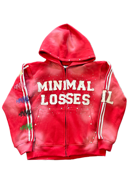 RED I HATE LOSING ZIP-UP