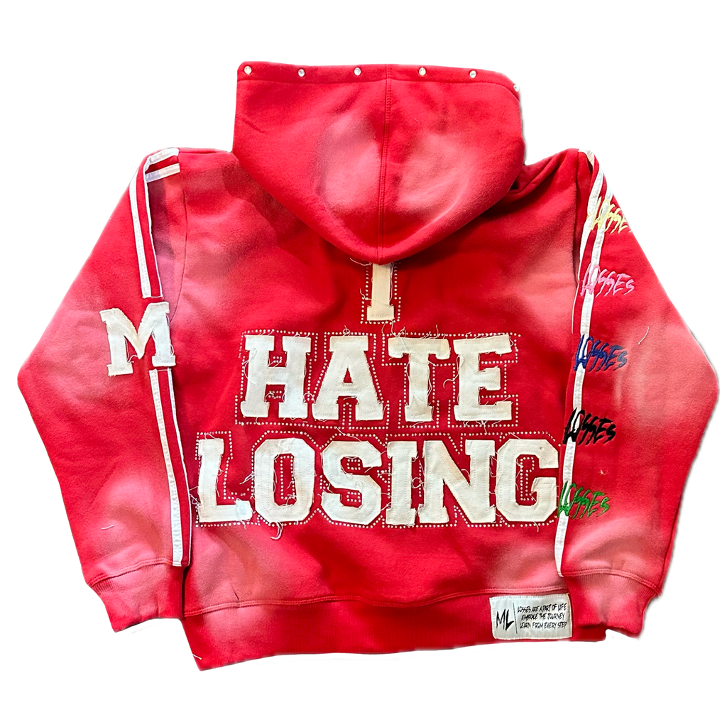 RED I HATE LOSING ZIP-UP