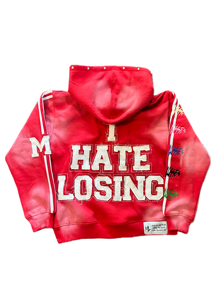 RED I HATE LOSING ZIP-UP