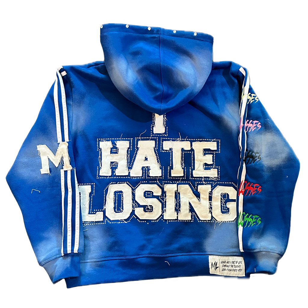 BLUE I HATE LOSING ZIP-UP