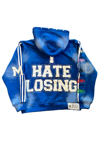 BLUE I HATE LOSING ZIP-UP
