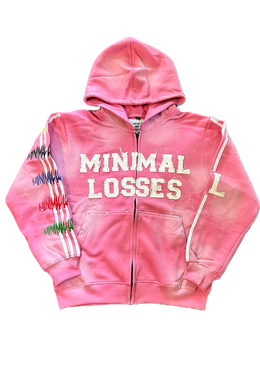PINK I HATE LOSING ZIP-UP