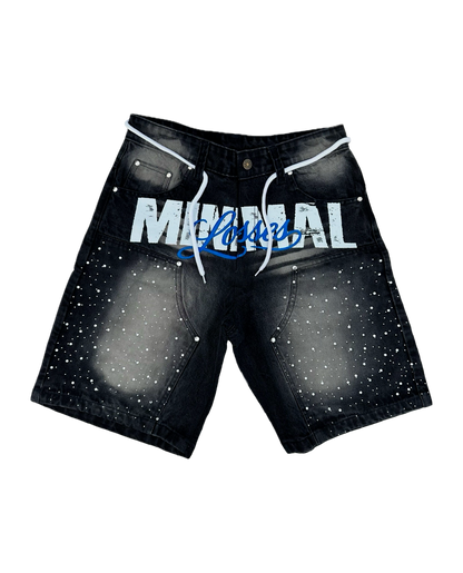 ML BLACK RHINESTONE JORTS