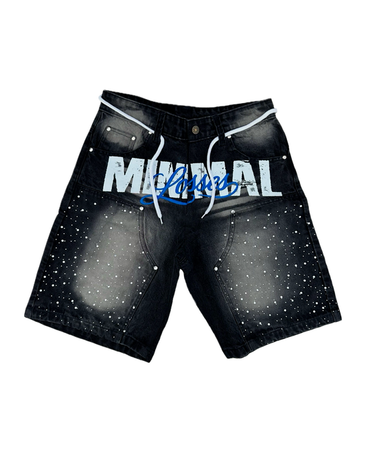 ML BLACK RHINESTONE JORTS