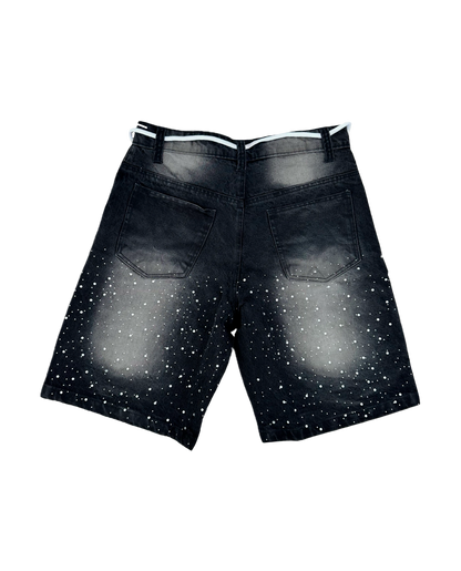 ML BLACK RHINESTONE JORTS