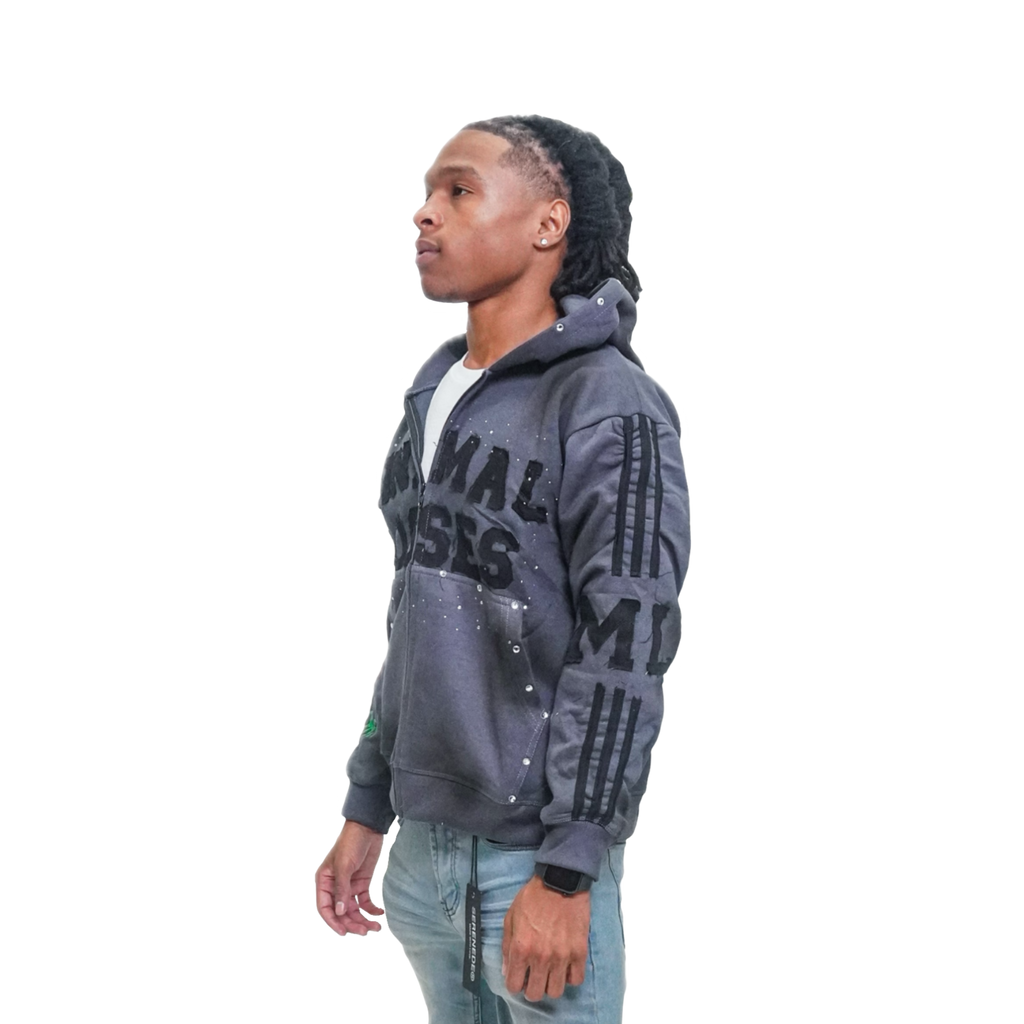 DARK GRAY I HATE LOSING ZIP-UP