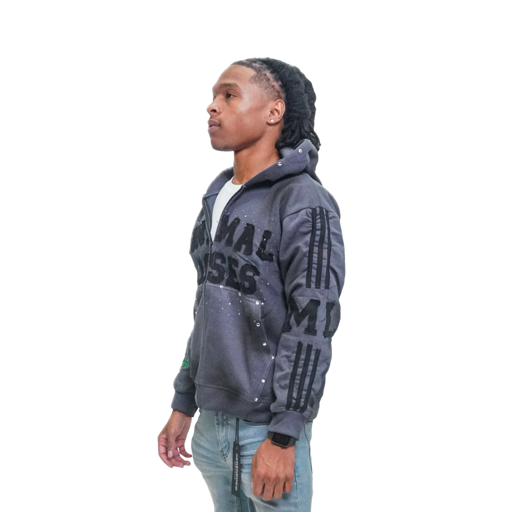 DARK GRAY I HATE LOSING ZIP-UP