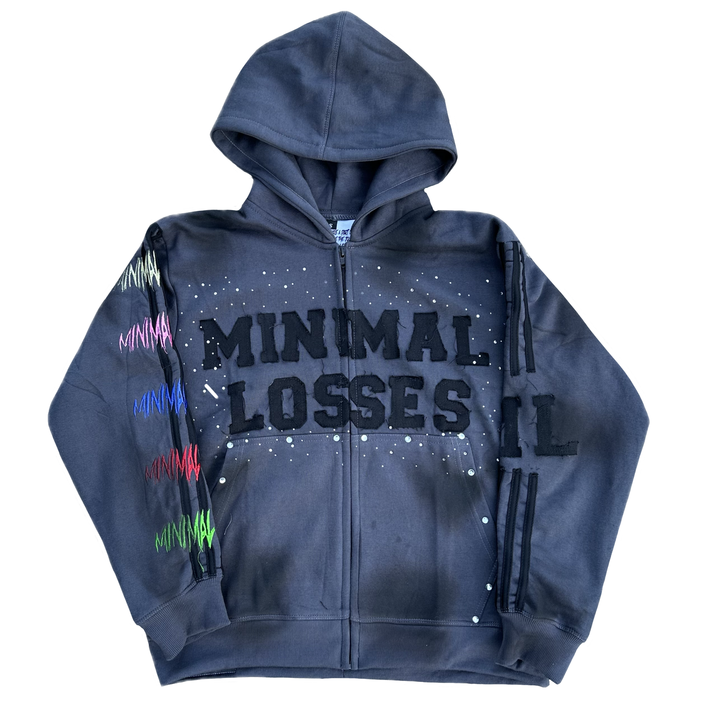 DARK GRAY I HATE LOSING ZIP-UP