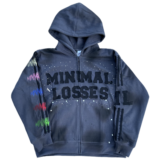 DARK GRAY I HATE LOSING ZIP-UP