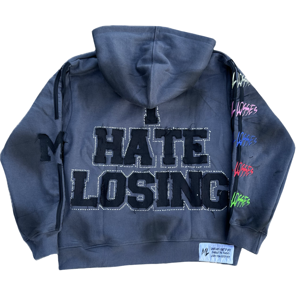 DARK GRAY I HATE LOSING ZIP-UP