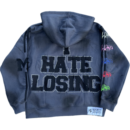 DARK GRAY I HATE LOSING ZIP-UP
