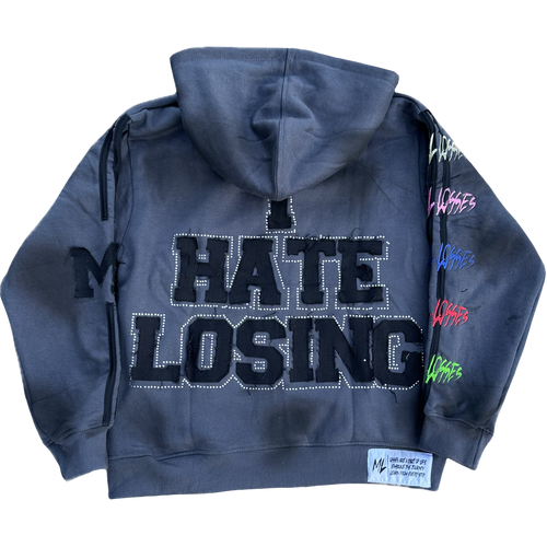 DARK GRAY I HATE LOSING ZIP-UP