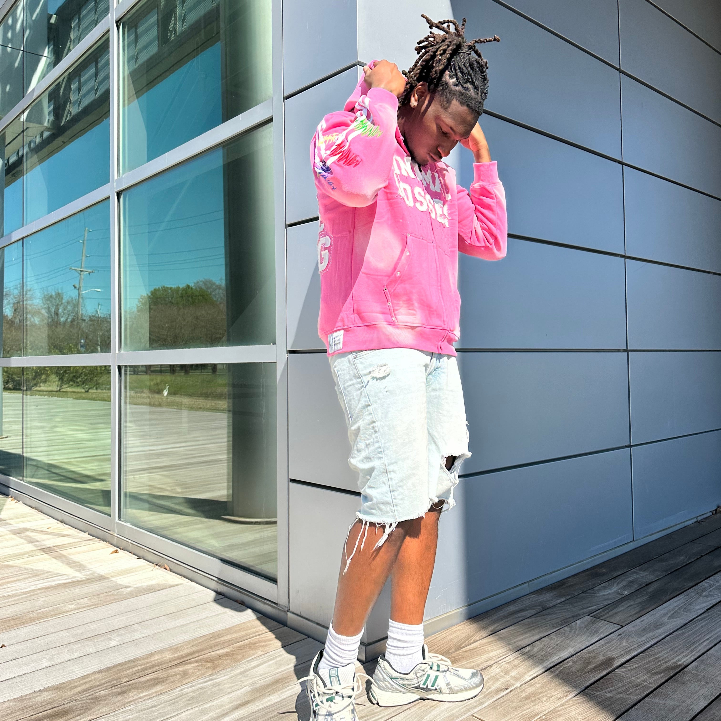 PINK I HATE LOSING ZIP-UP