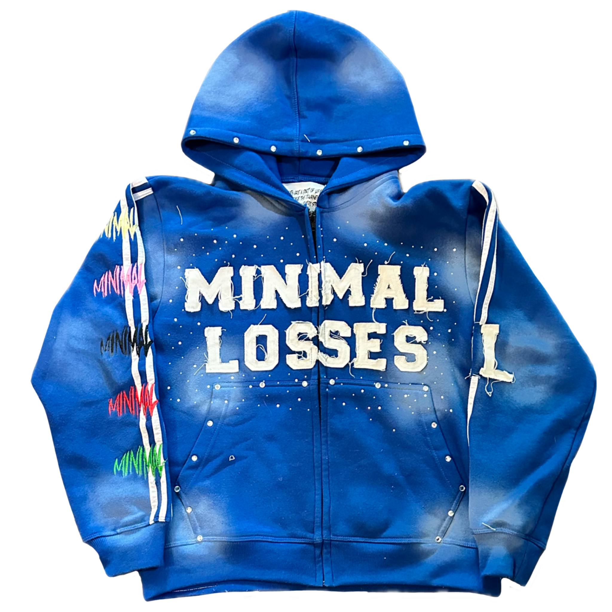 BLUE I HATE LOSING ZIP-UP