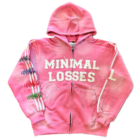 PINK I HATE LOSING ZIP-UP