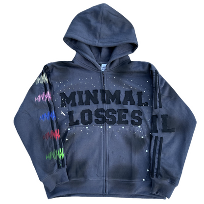 DARK GRAY I HATE LOSING ZIP-UP