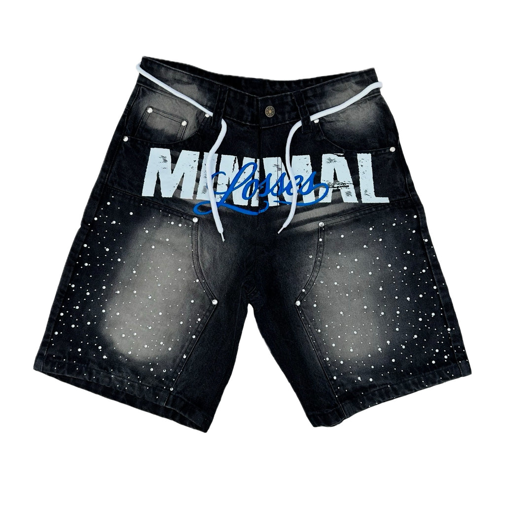 ML BLACK RHINESTONE JORTS