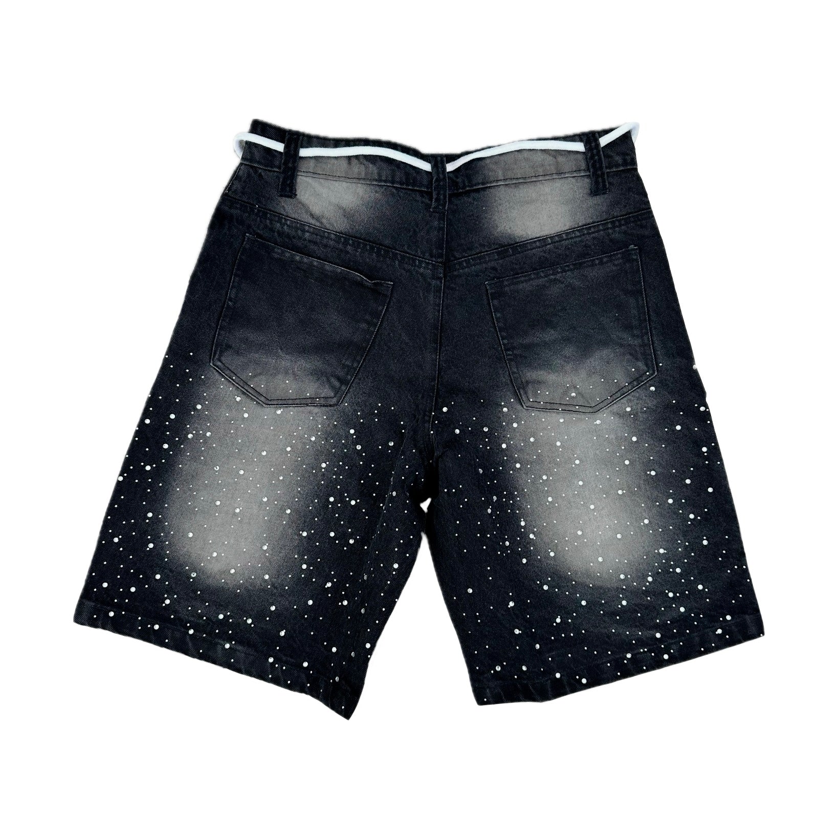 ML BLACK RHINESTONE JORTS