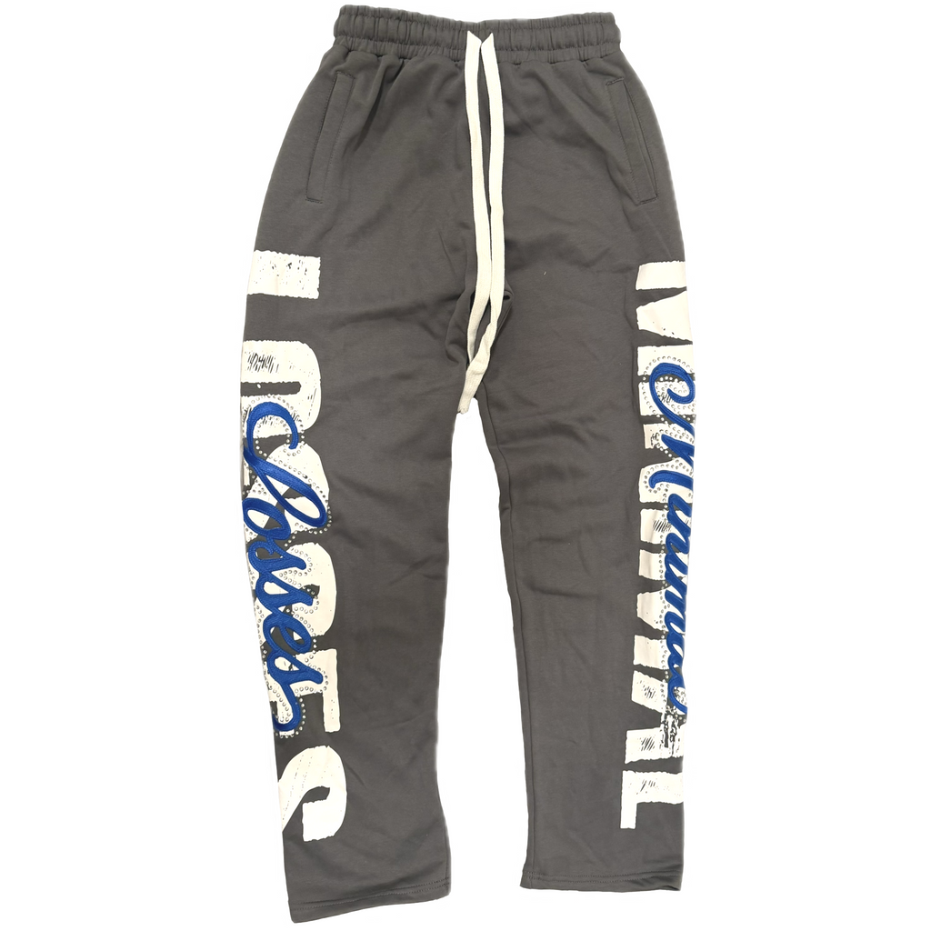 BLUE RHINESTONE SWEATPANTS